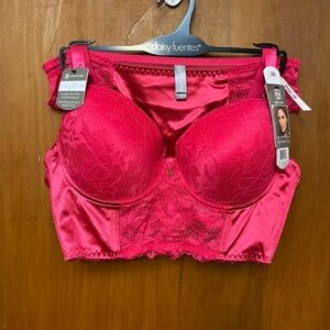 🆕Daisy Fuentes Red Bra Intimates Sleepwear
